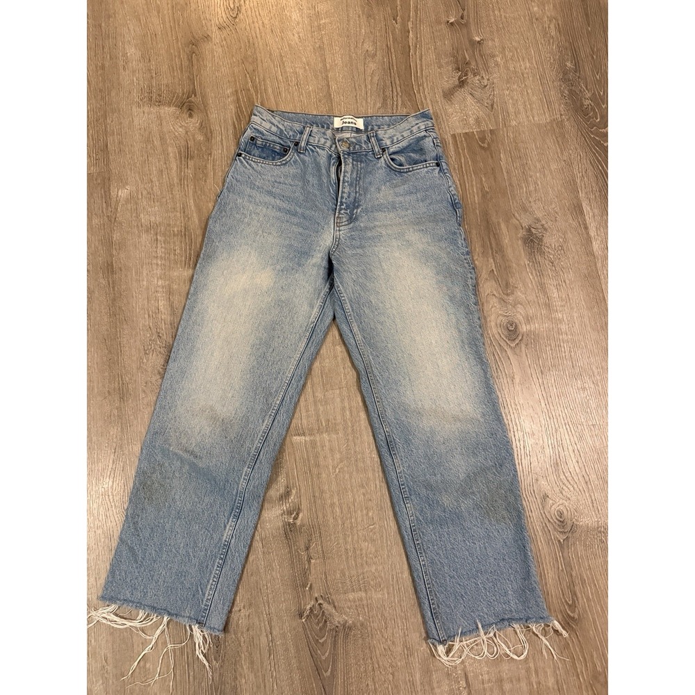 Reformation Women's 90's Mid Rise Straight Jeans Raw Hem Size 25